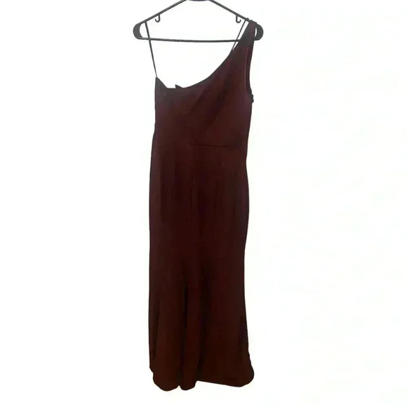 New AFTER SIX One Shoulder Draped Cowl Neck Maxi Dress Size 6 - Picture 3 of 5